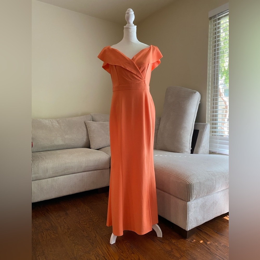 Size 6 Alexa B nites maxi apricot orange dress